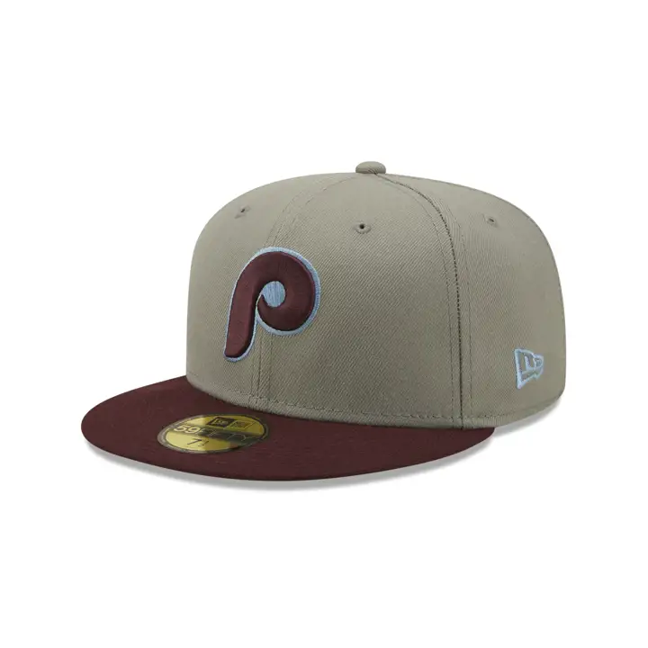 Casquette PHILADELPHIA PHILLIES MLB COLOR UV 59FIFTY ROUGE BOURGOGNE gris/