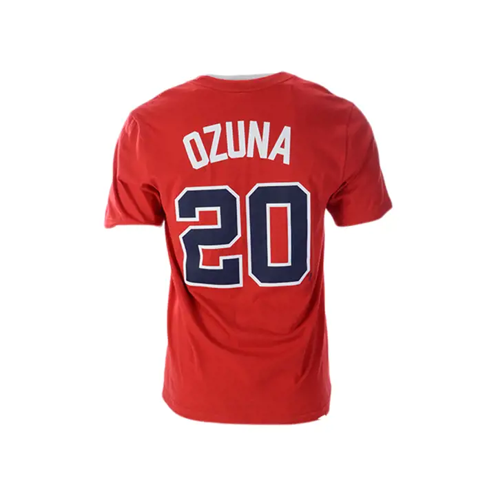 T-shirt BRAVES MLB Nike N&N Joueur Marcell Ozuna rouge