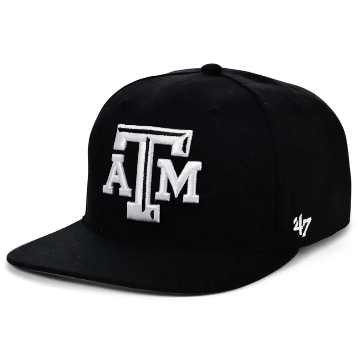 Casquette Snapback Sure Shot noire et blanche des Aggies de Texas A&M NCAA