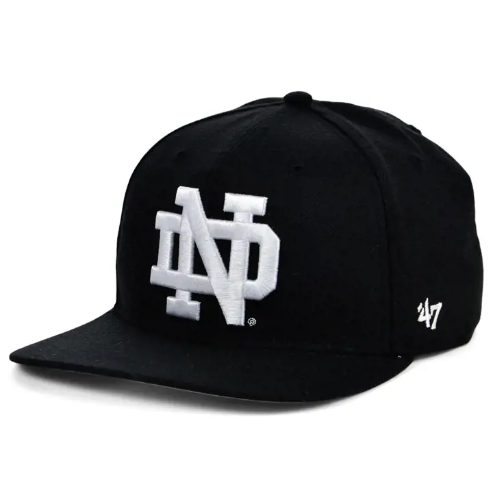 Casquette réglable Notre Dame Fighting Irish NCAA Sure Shot noire/blanche
