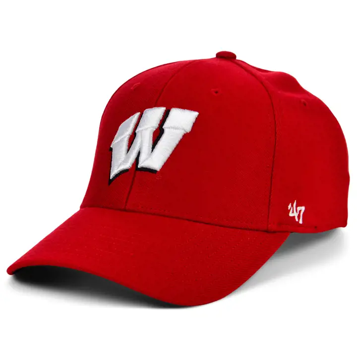 Casquette ajustable rouge et blanche Wisconsin Badgers NCAA Contender Stretch