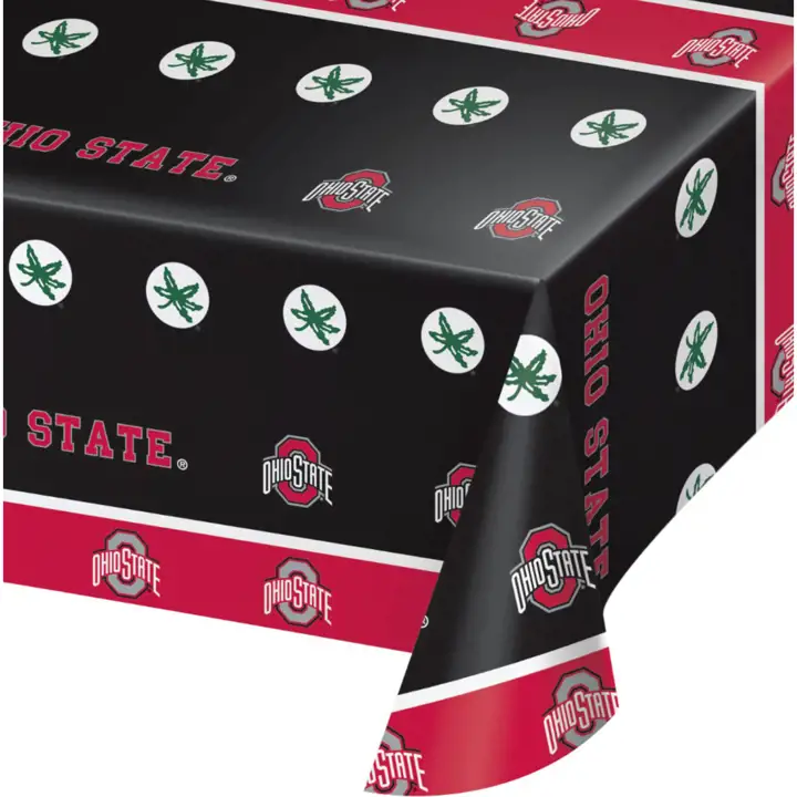 Nappe Ohio State Buckeyes 54"x108" rouge/blanc/noir