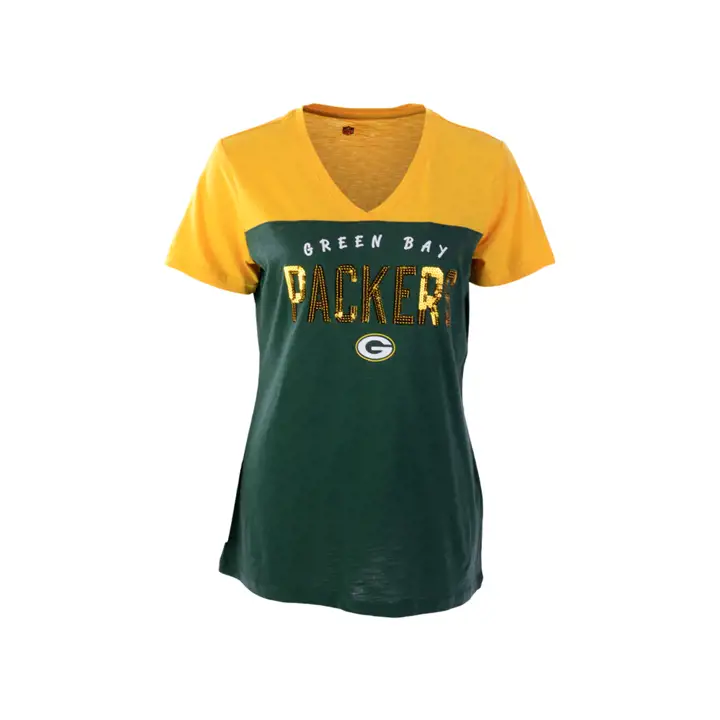 T-shirt NFL Green Bay Packers pour femme Rundown 21 vert