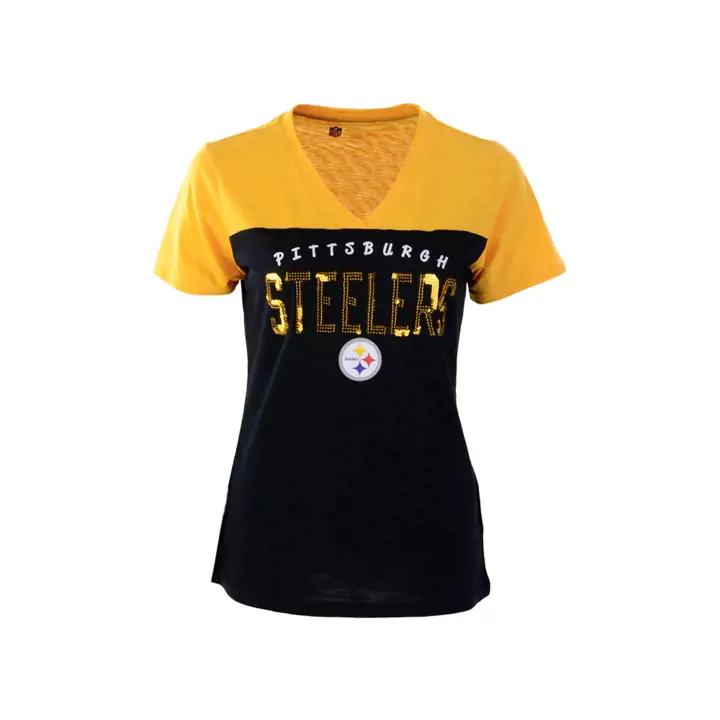 Pittsburgh Steelers NFL T-shirt décontracté pour femme 21 gl