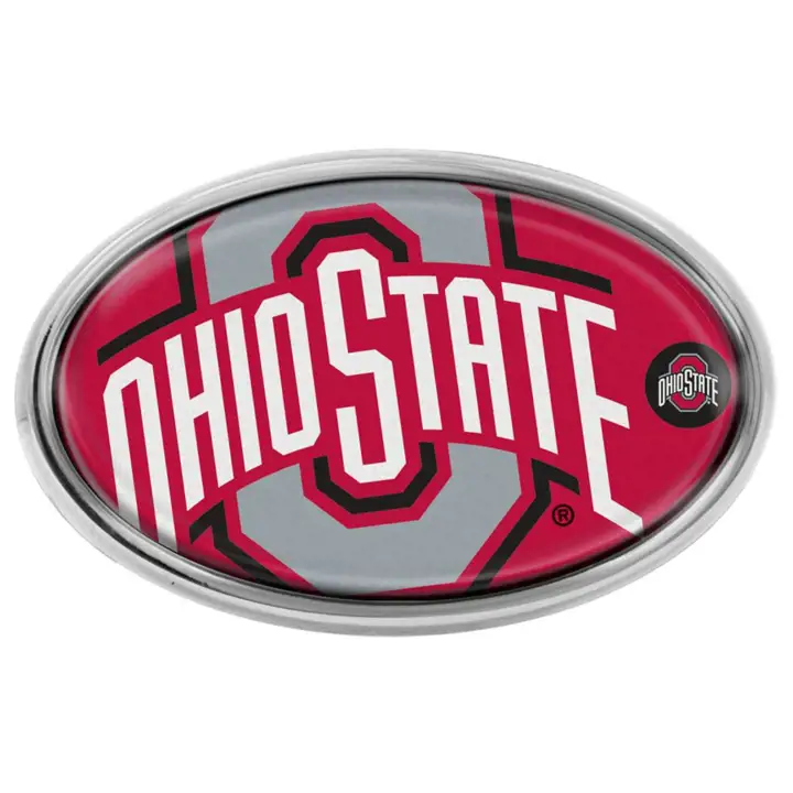 Emblème métallique Ohio State Buckeyes pour voiture ast