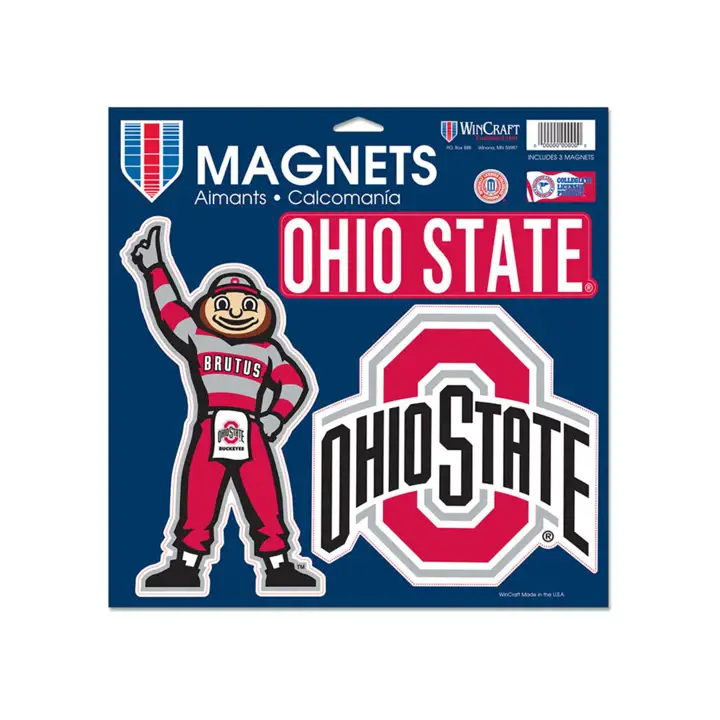 Feuille magnétique Ohio State Buckeyes 11"x11" ast