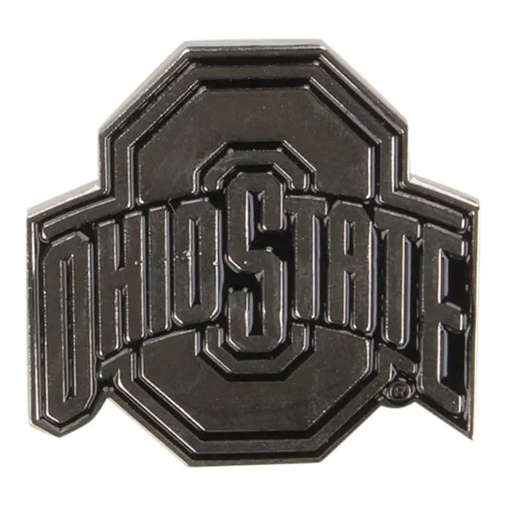 Épingle à logo noir et métal des Ohio State Buckeyes