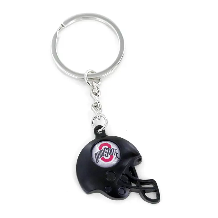 Porte-clés Casque moulé noir Buckeyes de l'Ohio State ast