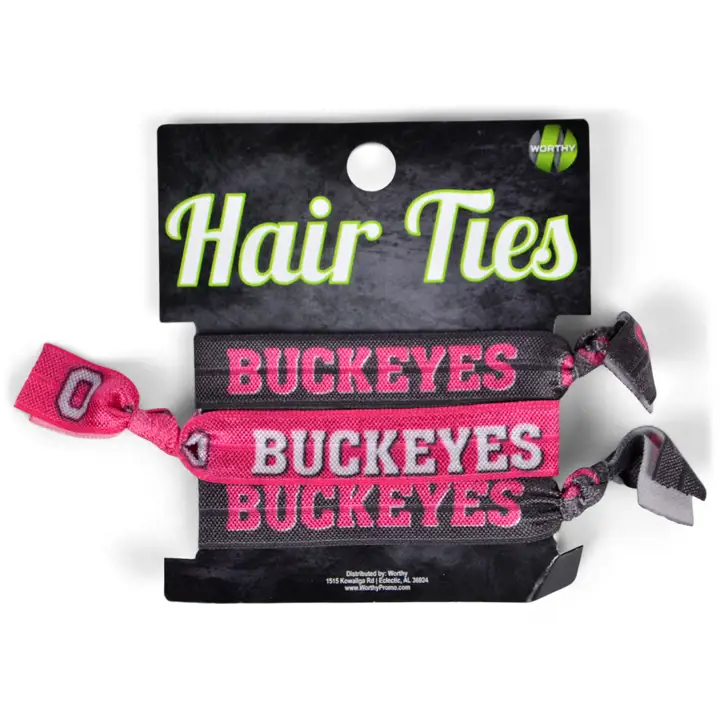 Élastiques à cheveux Ohio State Buckeyes, lot de 3