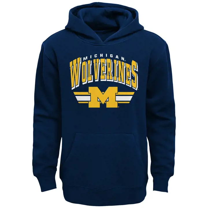 Sweat à capuche en polaire BF Michigan Wolverines NCAA Youth 21 - Marine