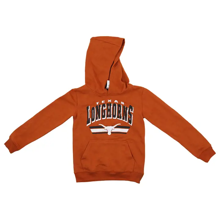 Sweat à capuche en molleton BF NCAA Texas Longhorns pour jeune 21 ORG