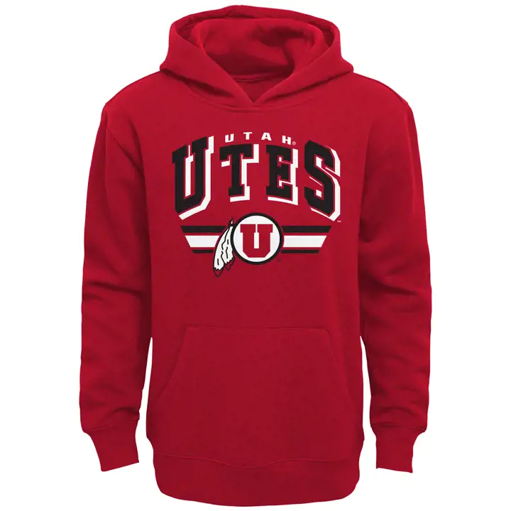 Sweat à capuche en polaire pour jeunes NCAA Utah Utes 21 rouge