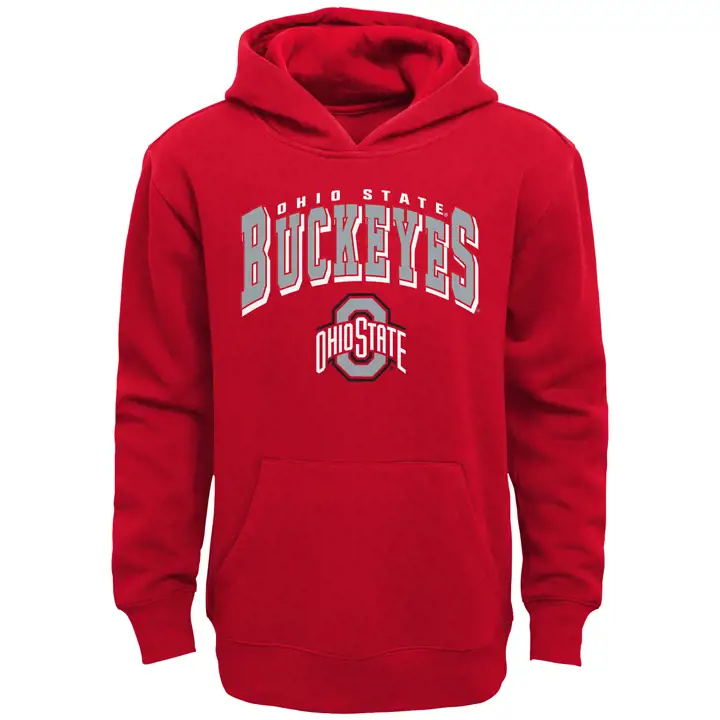 Sweat à capuche en molleton BF des Buckeyes de l'Ohio State de la NCAA pour bambin 21 ROUGE