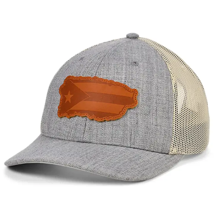 Puerto Rico Cuir de bruyère État Remplir Drapeau de routier Courbé H