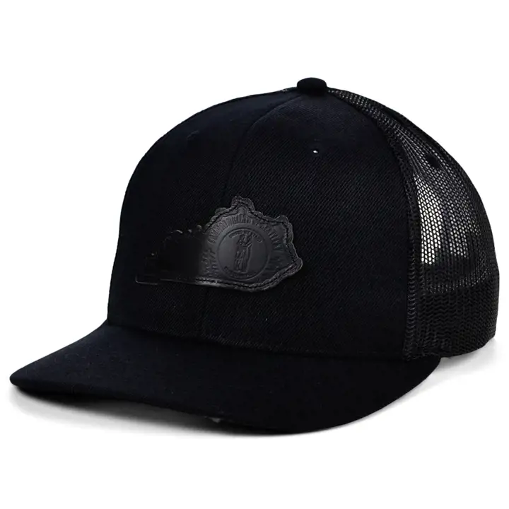 Drapeau de routier courbé en cuir noir, motif État du Kentucky