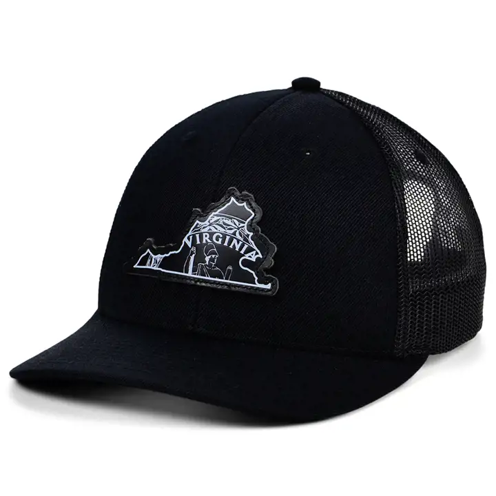 VIRGINIA BBW Cuir État Remplir Camionneur Incurvé NOIR/NOIR/BLANC