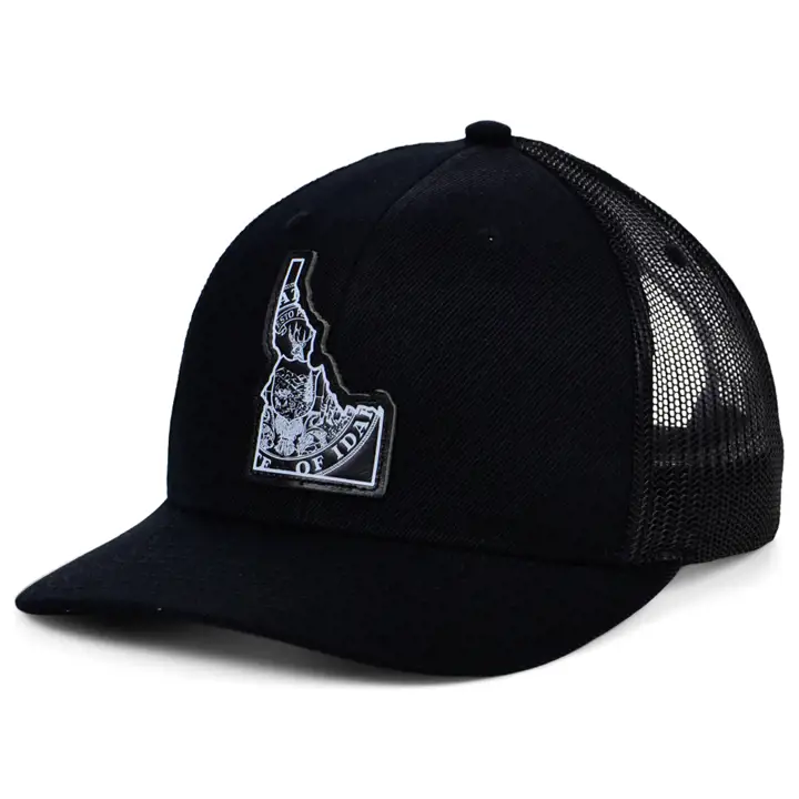 Casquette Trucker incurvée en cuir IDAHO BBW BLK/BLK/WHT