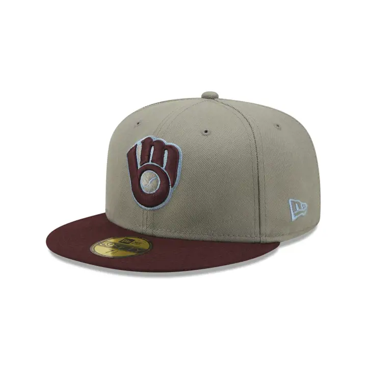 BREWERS MLB COLOR UV 59FIFTY MISTY MAROON GRY/MAR/SKBL