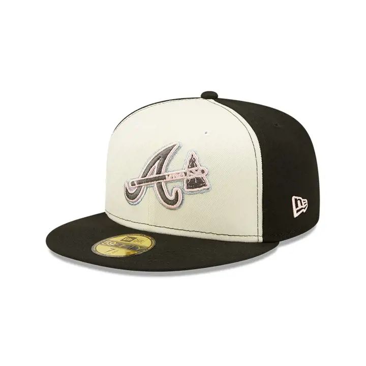 ATLANTA BRAVES MLB COLOR UV 59FIFTY CHROME/NOIR/ROSE argent/noir