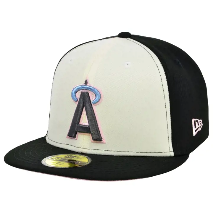 CASQUETTE CALIFORNIA ANGELS MLB COLOR UV 59FIFTY CHROME/NOIR/ROSE argent/