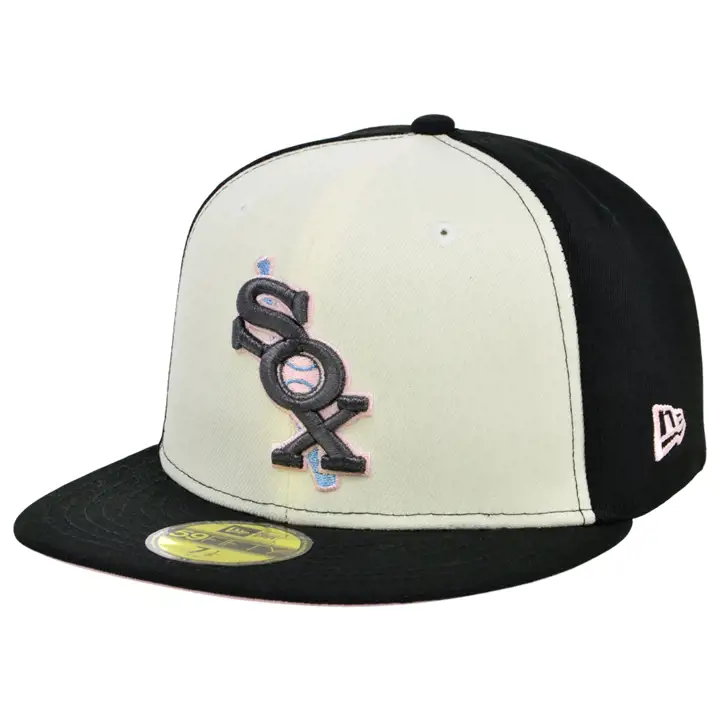 CHICAGO WHITE SOX MLB COULEUR UV 59FIFTY CHROME/NOIR/ROSE arg/