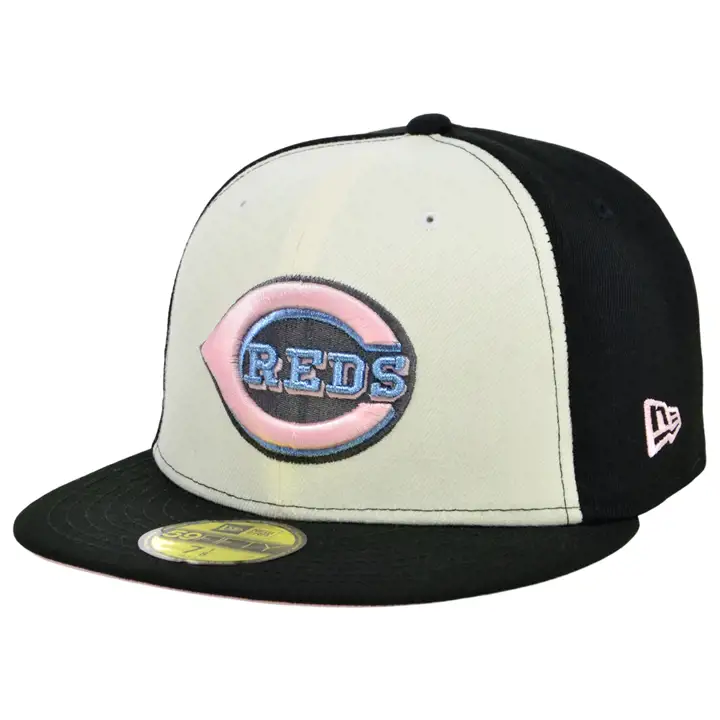 CINCINNATI REDS MLB COLOR UV 59FIFTY CHROME/BLK/PINK silv/bl