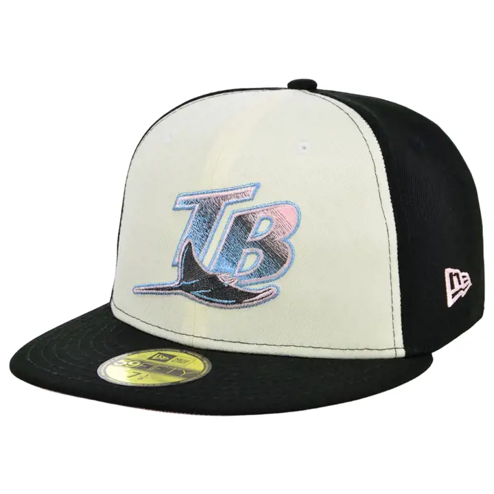 TAMPA BAY RAYS MLB COLOR UV 59FIFTY CHROME/BLK/PINK silv/blk