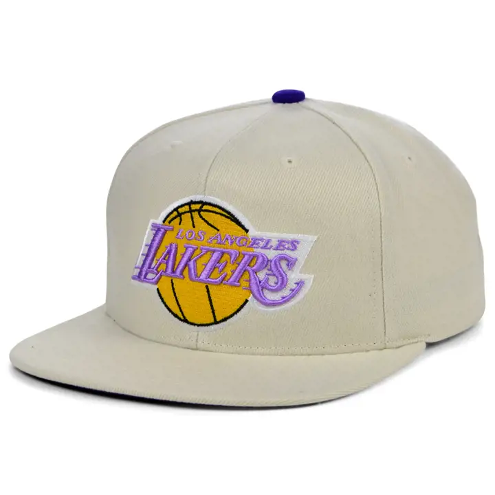 LOS ANGELES LAKERS CASQUETTE PLATE HWC BLANC CASSÉ TAN/violet