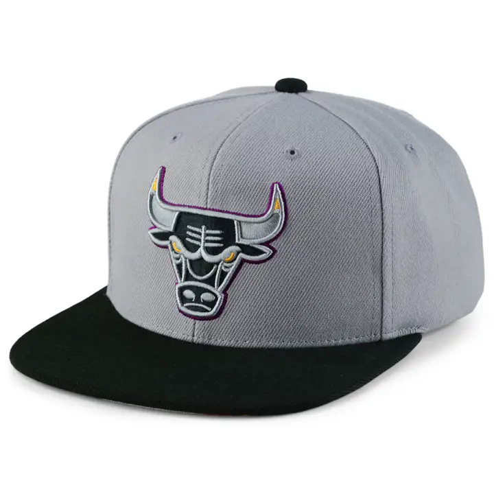 CHICAGO BULLS NBA B6 GREY SNAPBACK noi/gri