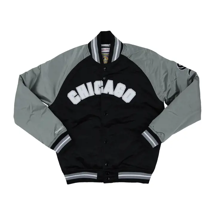 Blouson de satin MLB M&N Loaded Chicago White Sox NOIR/GRIS/BLANC