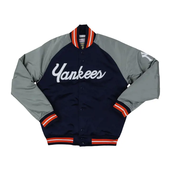 Veste New York Yankees MLB M&N Loaded Satin BLEU MARINE/GRIS/ROUGE