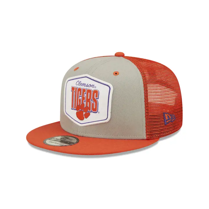 Casquette filet snapback Clemson Tigers NCAA orange/gris