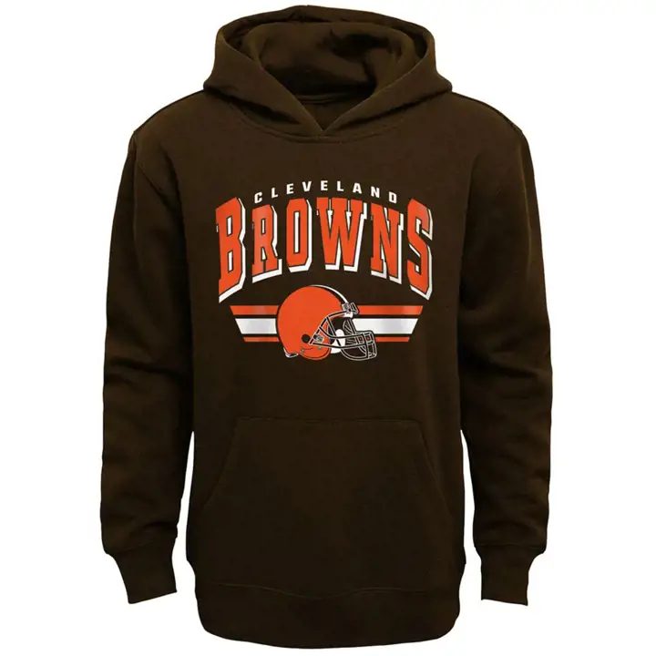 Sweat à capuche polaire jeune Cleveland Browns NFL 21 marron
