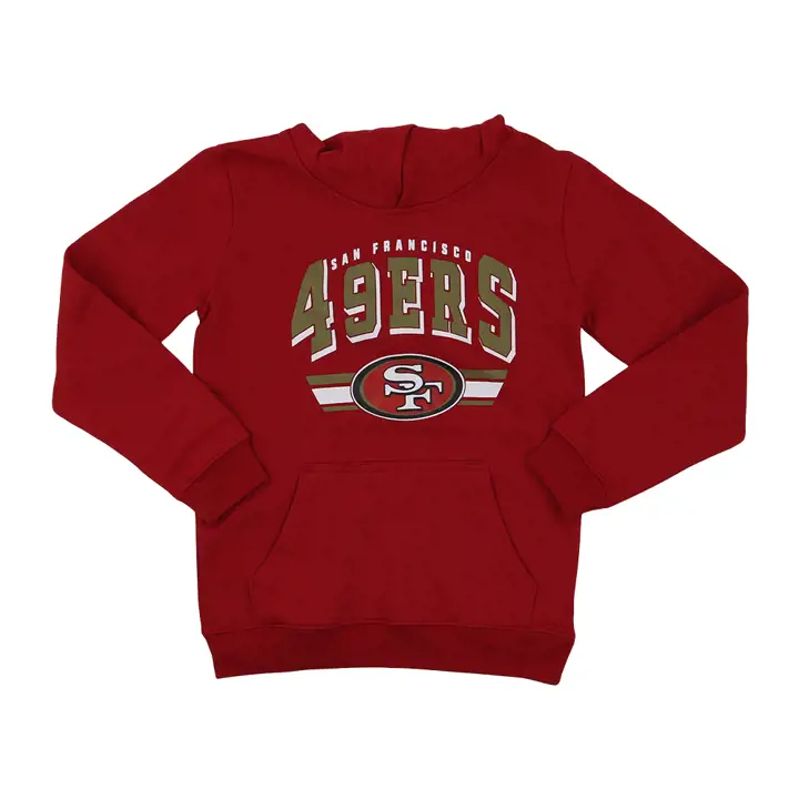 Sweat à capuche en polaire BF NFL Youth des 49ers de San Francisco 21 Rouge
