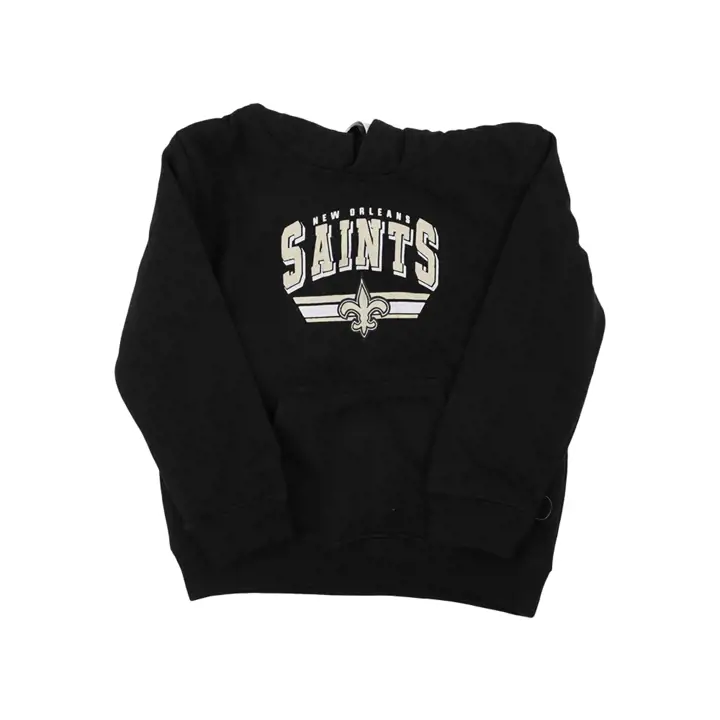 Sweat à capuche en molleton NFL New Orleans Saints pour enfants, noir, modèle 21