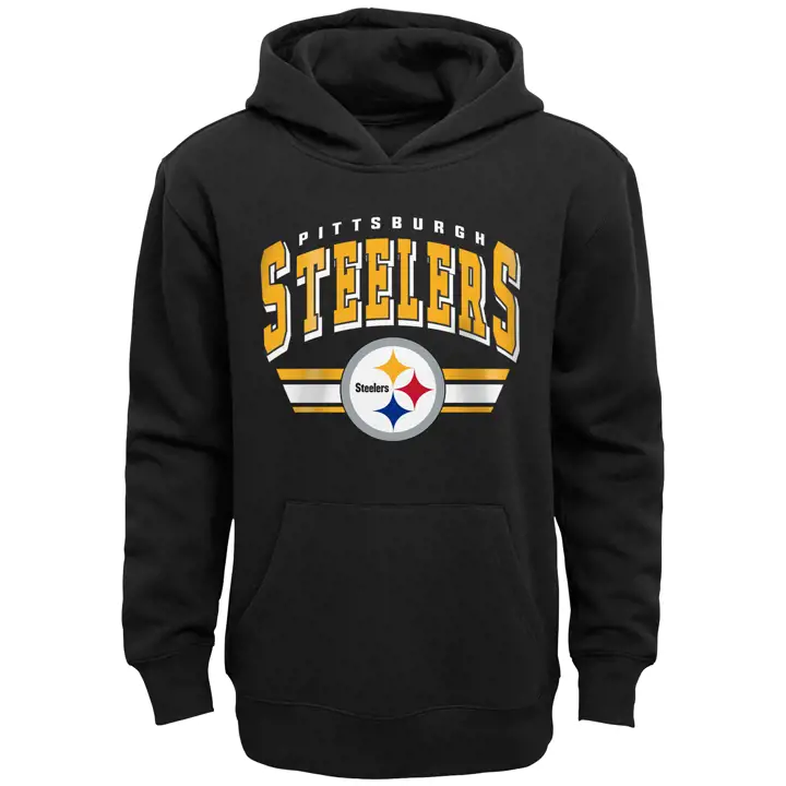 Sweat à capuche en molleton Pittsburgh Steelers NFL pour enfants 21 blk