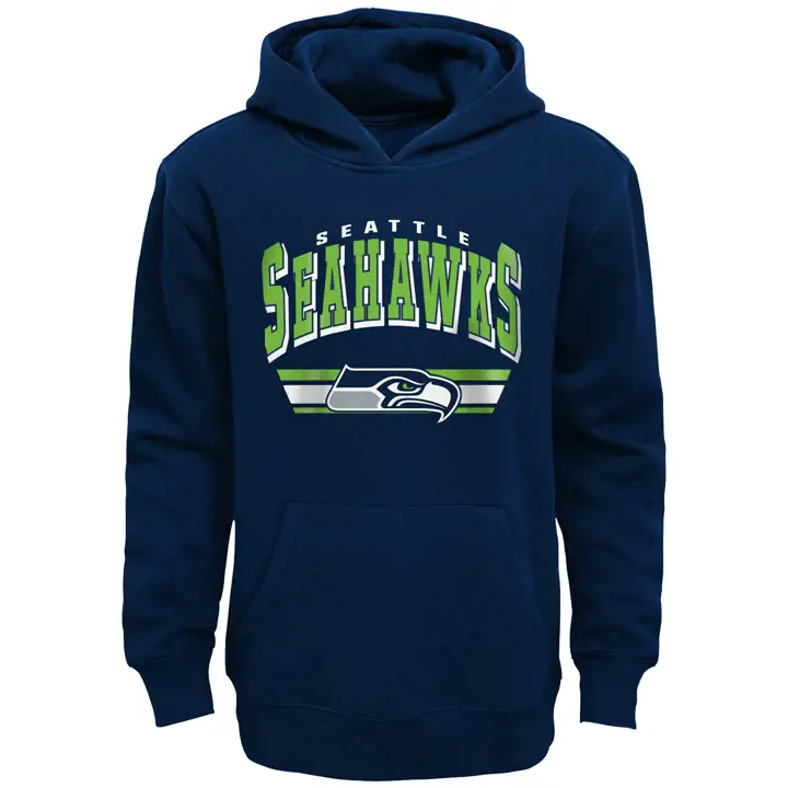 Sweat à capuche polaire Seattle Seahawks NFL pour enfants 21 Marine
