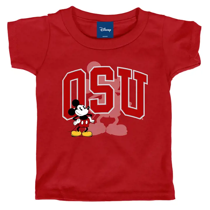 T-shirt Mickey Rouge NCAA Ohio State Buckeyes pour jeune