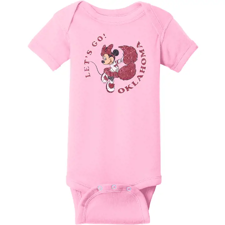 Grenouillère Minnie pour nouveau-né fille Oklahoma Sooners NCAA Rose