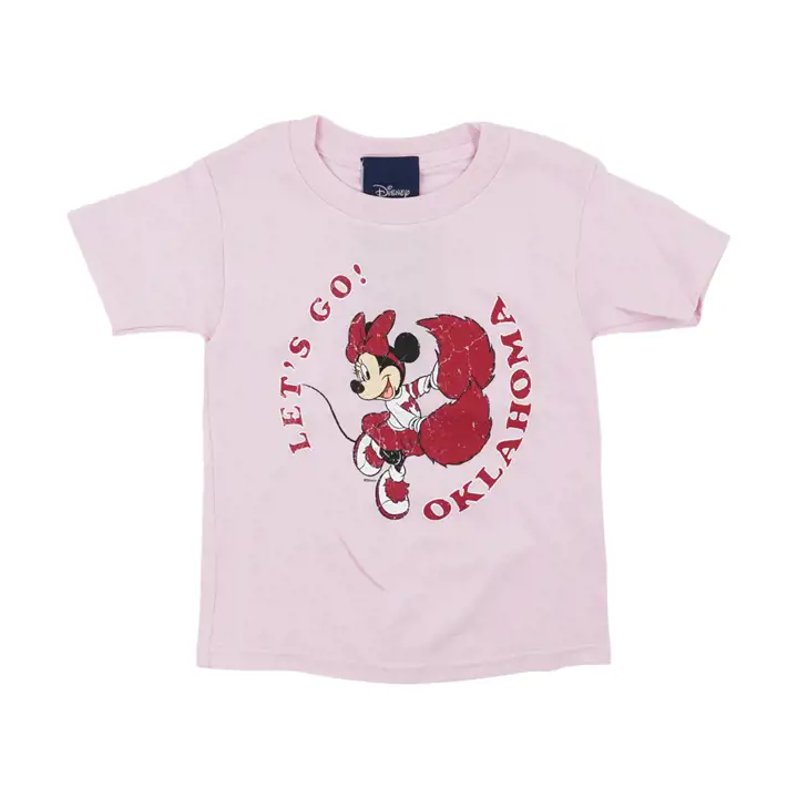 T-shirt rose Minnie Oklahoma Sooners NCAA pour petites filles