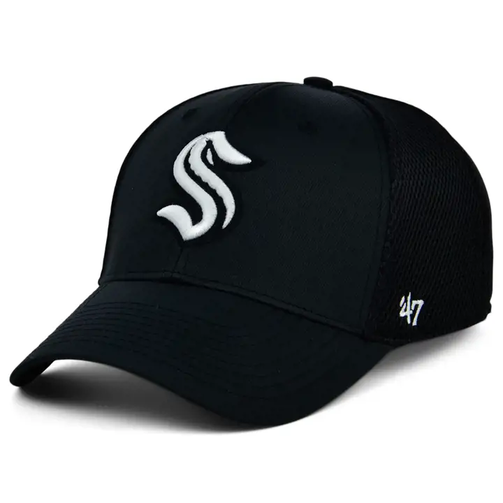 Casquette Seattle Kraken LNH BW Contender Stretch noire