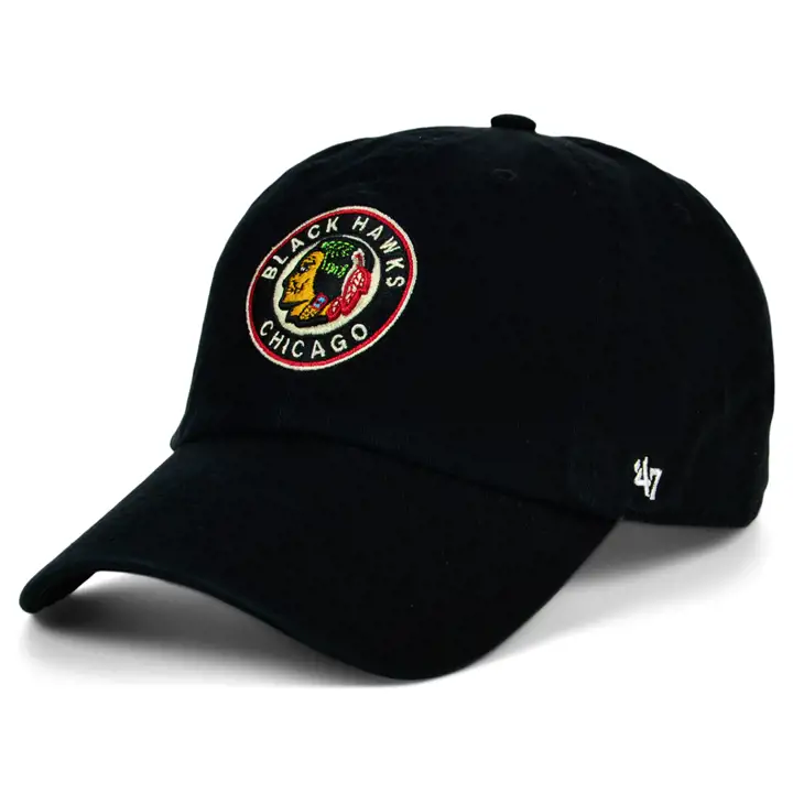 Chicago Blackhawks LNH Casquette VIntage Clean Up noire