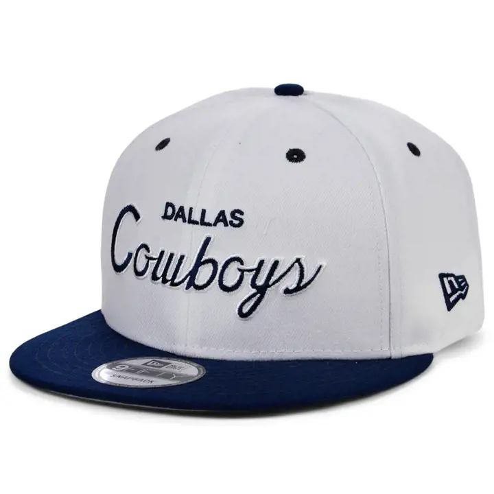 Casquette 9FIFTY Dallas Cowboys NFL Throwback Script blanc/marine