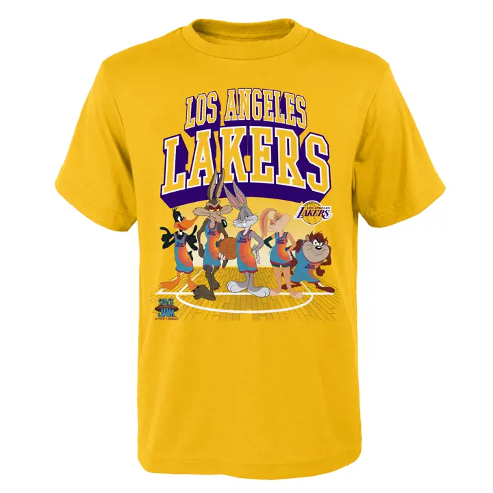 T-shirt Enfant Los Angeles Lakers NBA Space Jam Tunes sur le terrain