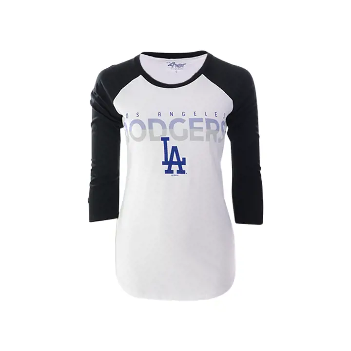 Los Angeles Dodgers MLB T-shirt Femme Raglan "Tailgate" blanc