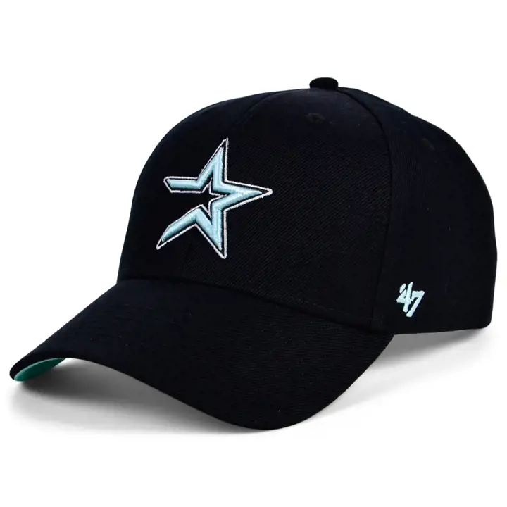 Casquette MVP 47 Houston Astros MLB ASG Side Patch noire/bleue clair