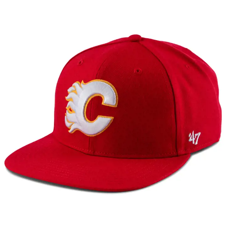 Casquette réglable rouge Calgary Flames NHL No Shot