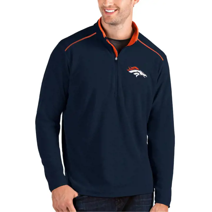 Denver Broncos NFL Glacier Quarter Zip 21 Marine