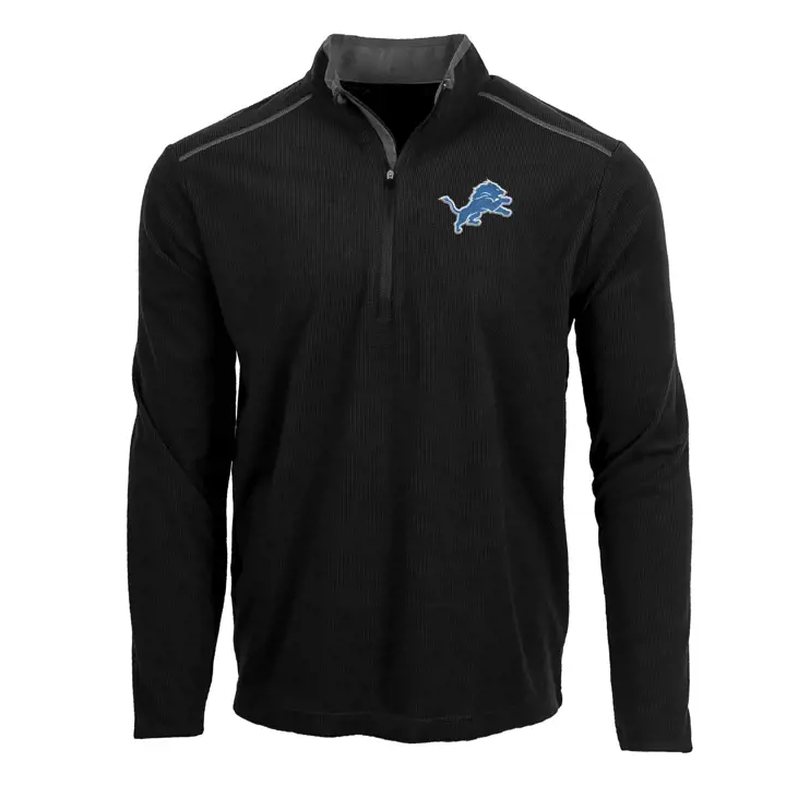 Detroit Lions NFL Glacier Quarter Zip 21 noir