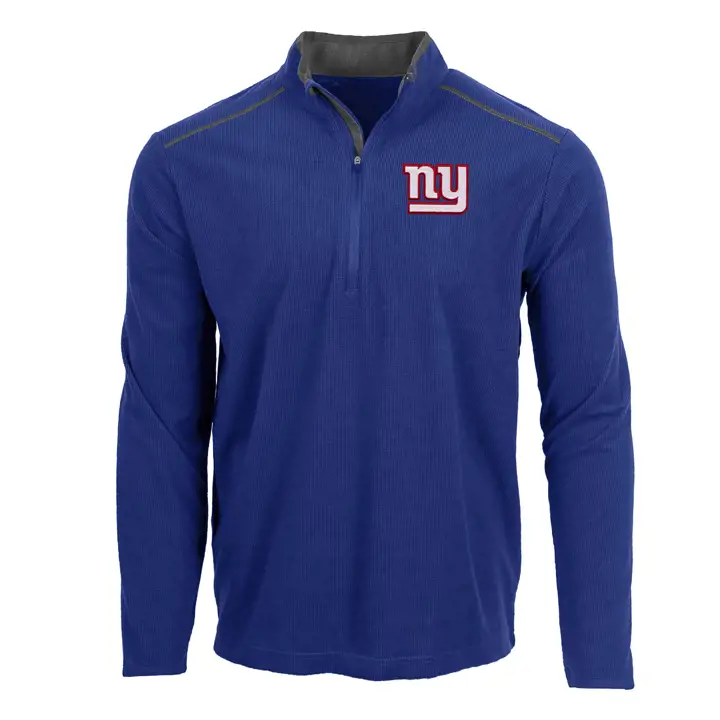 New York Giants NFL Glacier Quarter Zip 21 Bleu